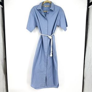 Tuckeruck Odeeh Blue Midi Shirtdress with Rope Belt Size S